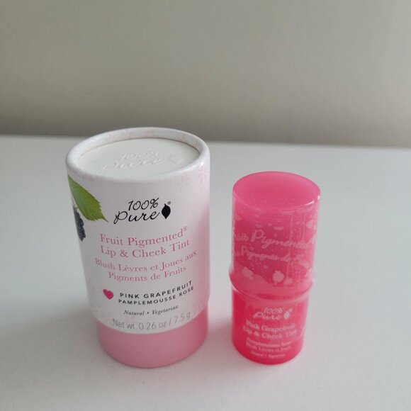 00% Pure Fruit Pigmented Lip & Cheek Tint PINK GRAPEFRUIT 7.5g/0.26 oz SEALED - Picture 2 of 6